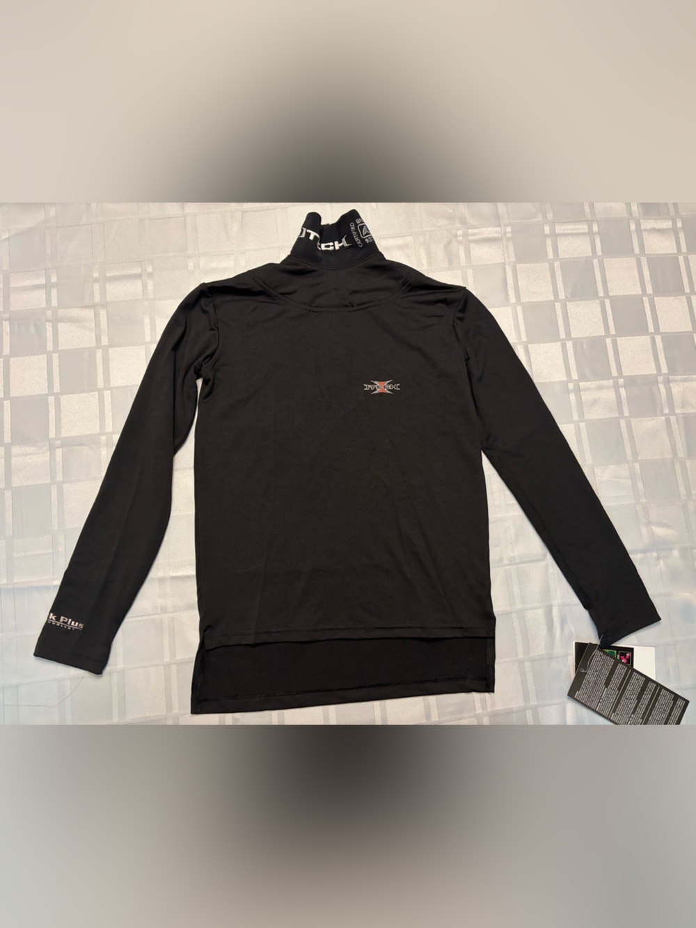 Itech Black Long-Sleeve Performance Mock Neck Top size junior s